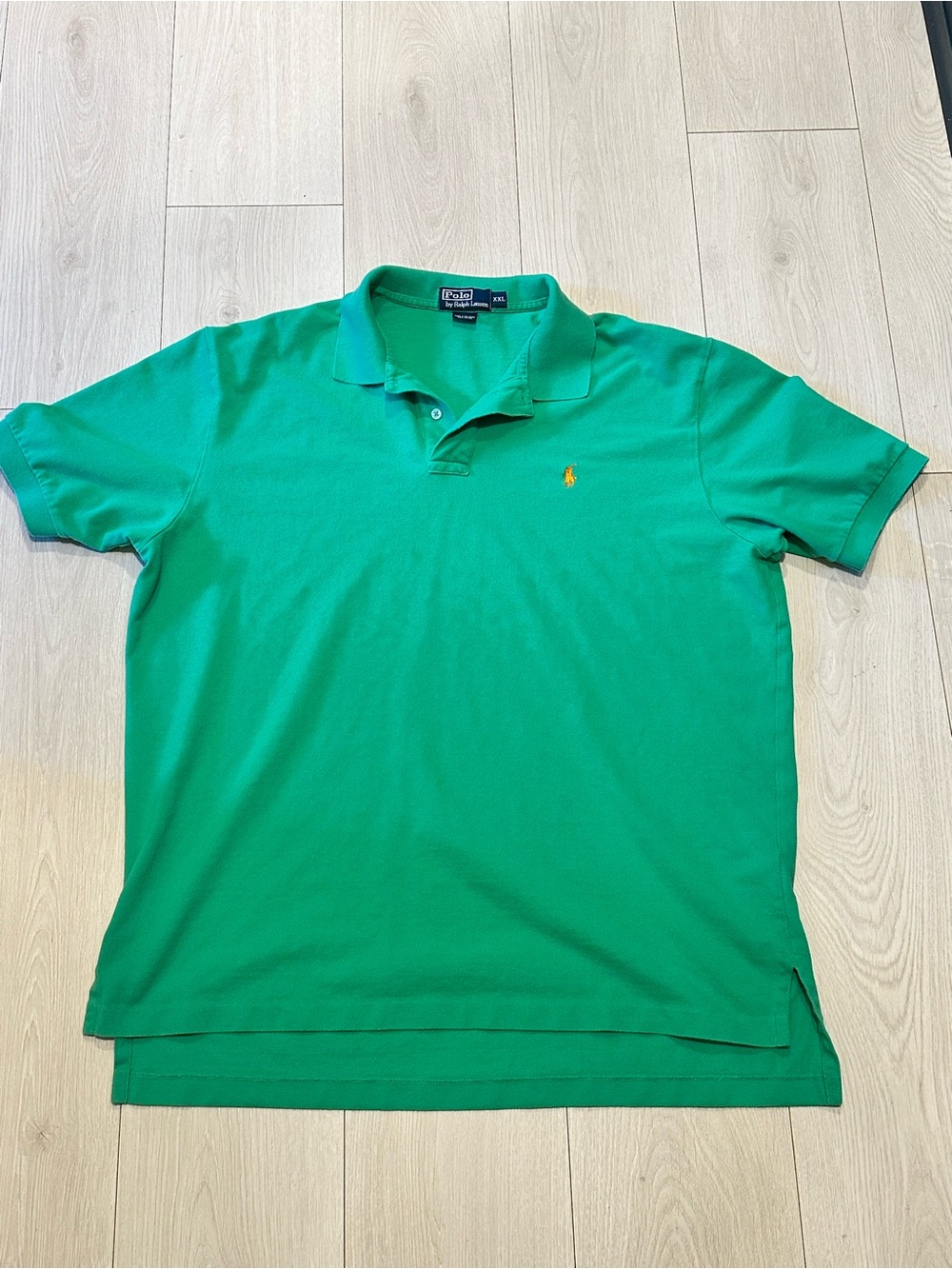 Ralph Lauren Green Pique Polo with Yellow Pony